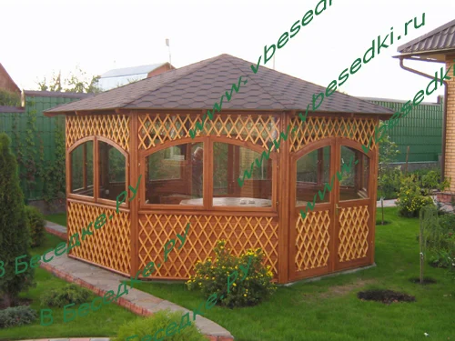 Беседка застеклённая